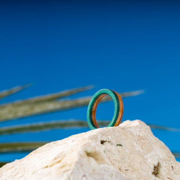 Bague Classique en Skateboard recyclé N°14 - T48 – Image 2