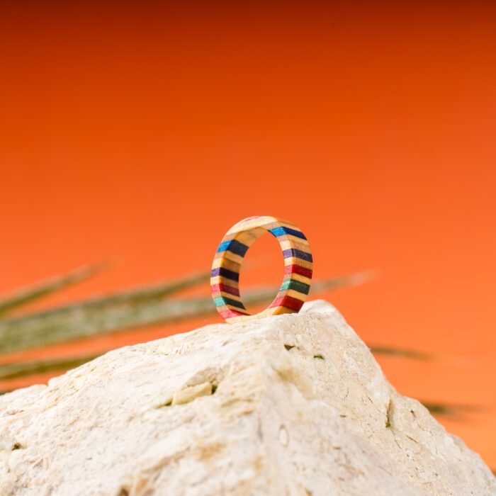 Bague Multiplis en Skateboard recyclé N°11 - T50 – Image 2