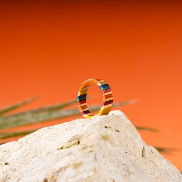 Bague Multiplis en Skateboard recyclé N°02 - T50 – Image 2