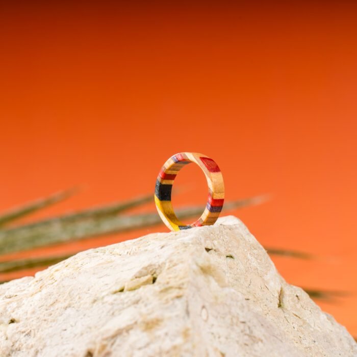 Bague Multiplis en Skateboard recyclé N°08 - T50 – Image 2