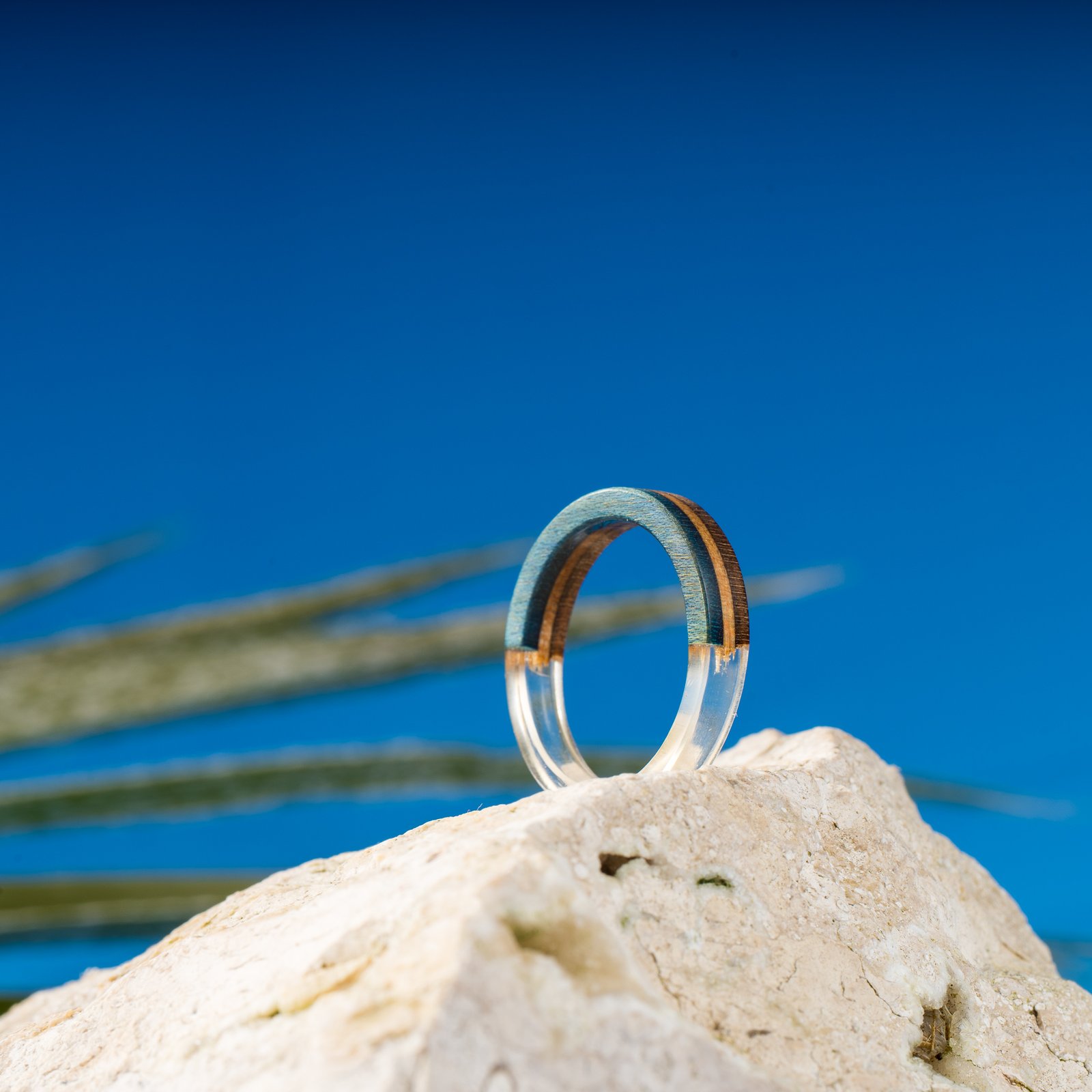 Bague Résine en Skateboard recyclé N°10 T60 les pepites de Mani