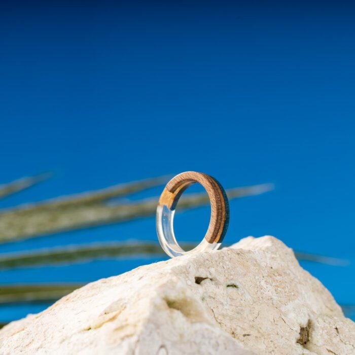 Bague Résine en Skateboard recyclé N°08- T49 – Image 2