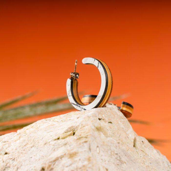 Créoles en Skateboard recyclé (la paire) N°03 – Image 2