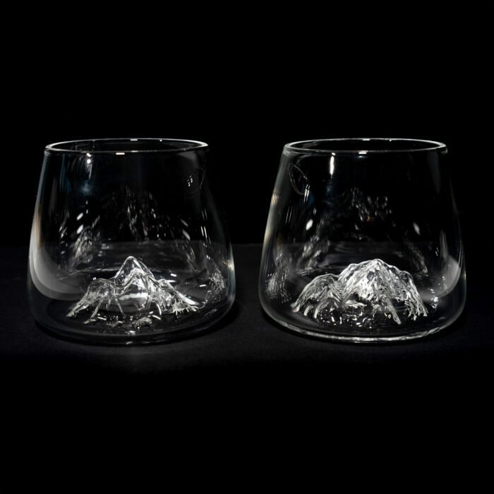 Lot de 2 verres Topographic Everest & Mont Blanc – Spiritueux en Verre Artisanal – Image 6
