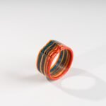 Bague 3D en Skateboard recyclé N°01 - T54