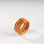 Bague 3D en Skateboard recyclé N°02 - T58