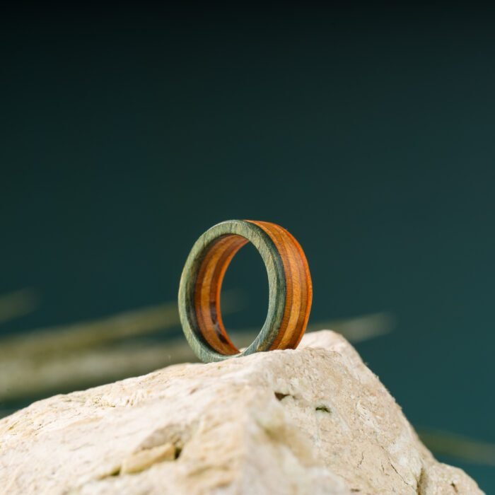 Bague Classique en Skateboard recyclé N°15 – T48 – les pepites de Mani