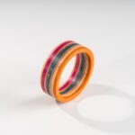 Bague Classique en Skateboard recyclé N°09 - T67