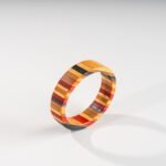 Bague Multiplis en Skateboard recyclé N°06 - T69