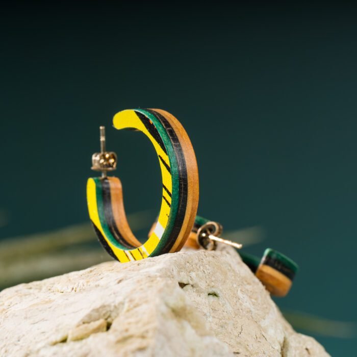 Créoles en Skateboard recyclé (la paire) N°15 – Image 2