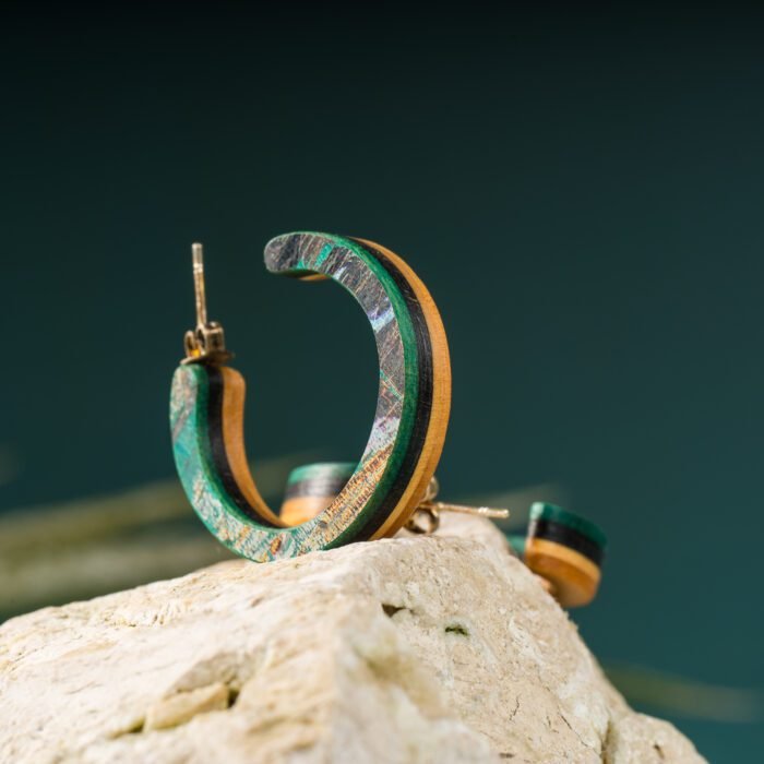 Créoles en Skateboard recyclé (la paire) N°01 – Image 2