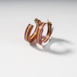 Créoles en Skateboard recyclé (la paire) N°07