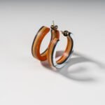 Créoles en Skateboard recyclé (la paire) N°08