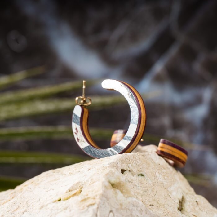 Créoles en Skateboard recyclé (la paire) N°09 – Image 2