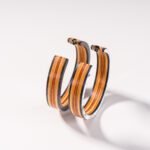 Grandes Créoles en Skateboard recyclé (la paire) N°11