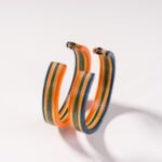 Grandes Créoles en Skateboard recyclé (la paire) N°12