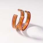 Grandes Créoles en Skateboard recyclé (la paire) N°05