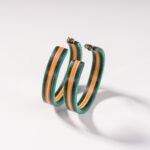 Grandes Créoles en Skateboard recyclé (la paire) N°07