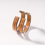 Grandes Créoles en Skateboard recyclé (la paire) N°08