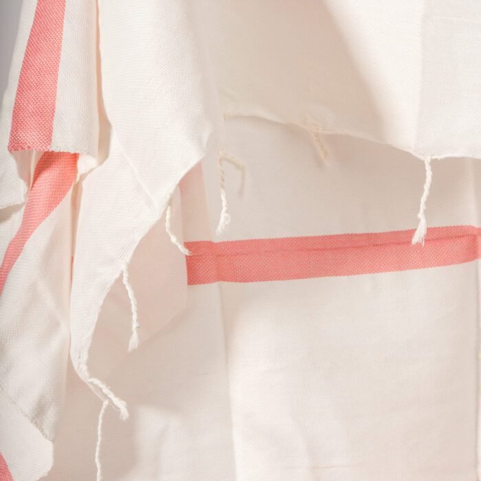 Fouta Marocaine - Blanc & Rose – Image 2