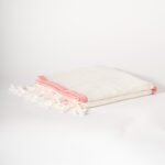 Fouta Marocaine - Blanc & Rose