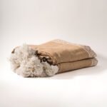 Plaid Berbere à pompons XL - Beige