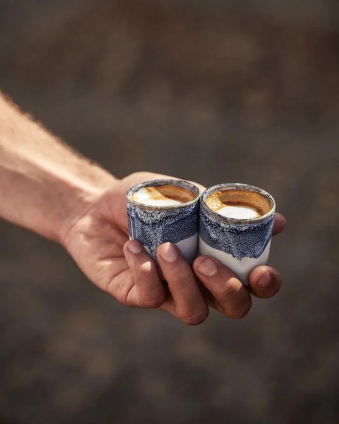 Tasse à Espresso Bleu & Blanc 60 ml – Onomao – Image 3