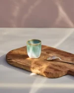 Tasse à Espresso Turquoise & Blanc 60 ml – Onomao – Image 2