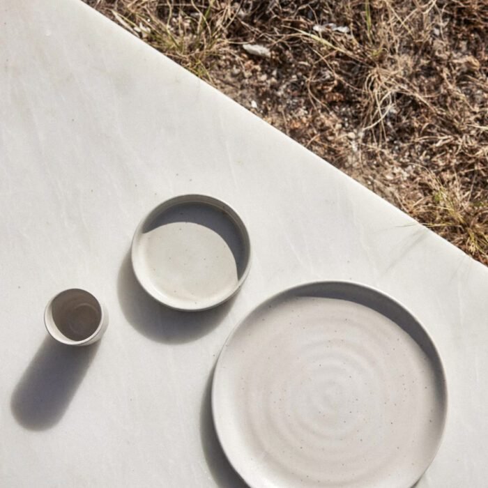 Assiette à Dessert 22 cm Blanc Nature – Onomao – Image 2