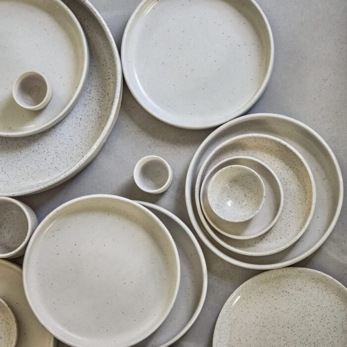 Assiette à Dessert 22 cm Blanc Nature – Onomao – Image 3