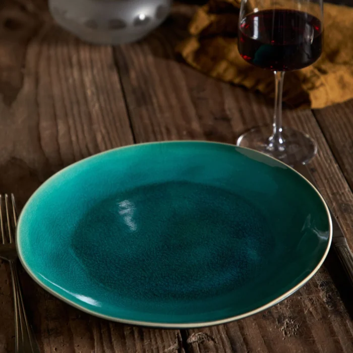 Assiette à dîner 27 cm Bleu Azur – Costa Nova Riviera (Grès fin) – Image 3