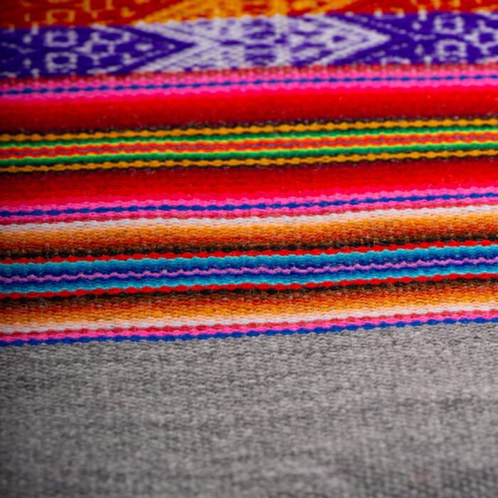Jeté de lit Péruvien - Fait main - Gris – Image 2