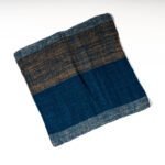 Face washer Laotien - 100% Coton - tissé et teinté à la main - Bleu & Cuivre