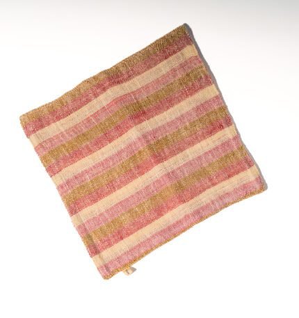 Face washer Laotien - 100% Coton - tissé et teinté à la main - Nuances de rose