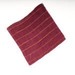 Face washer Laotien - 100% Coton - tissé et teinté à la main - Bordeaux