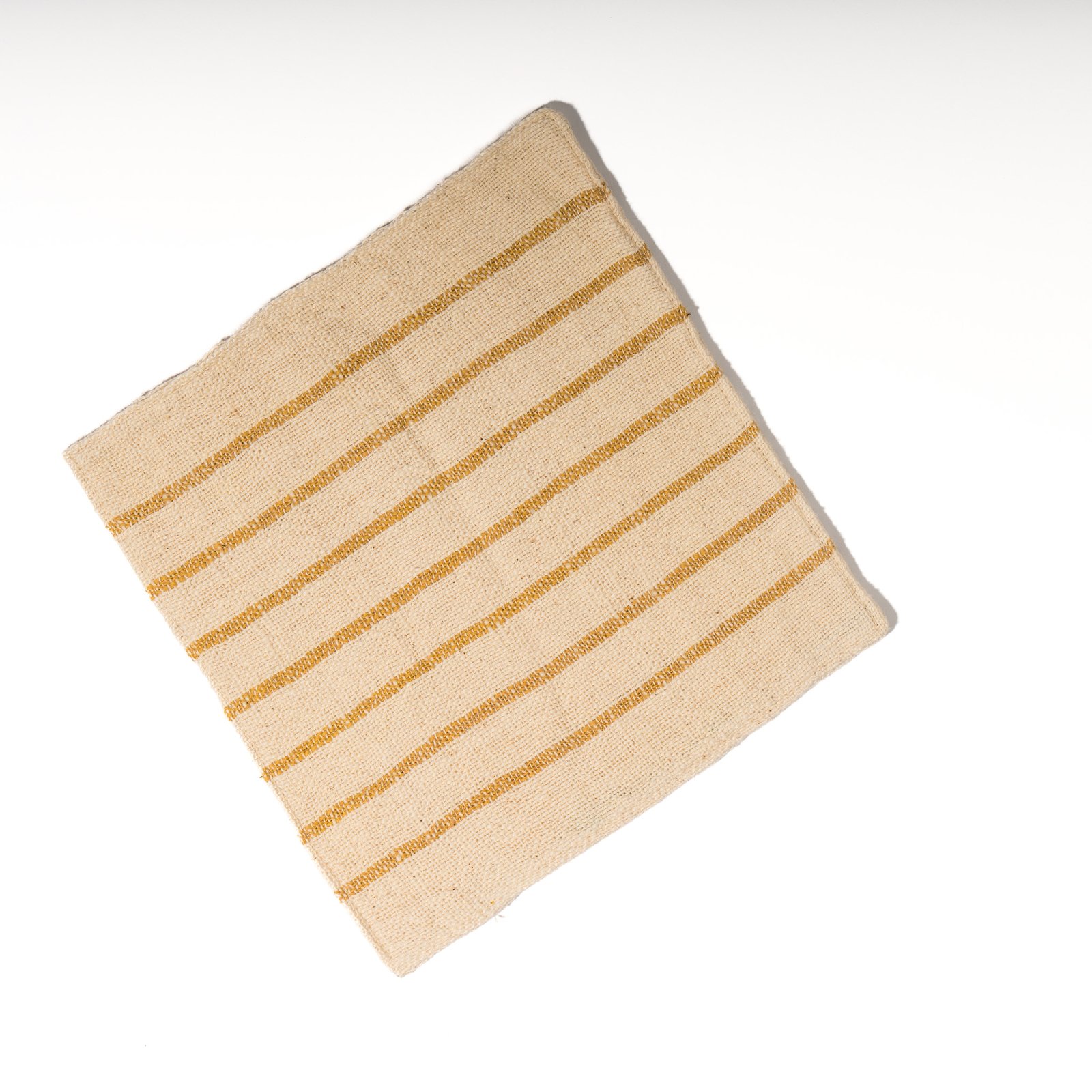 Session studio-1026 Face washer Laotien - 100% Coton - tissé et teinté à la main - Blanc & Doré – Image 1