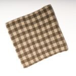 Face washer Laotien - 100% Coton - tissé et teinté à la main - Rayé marron