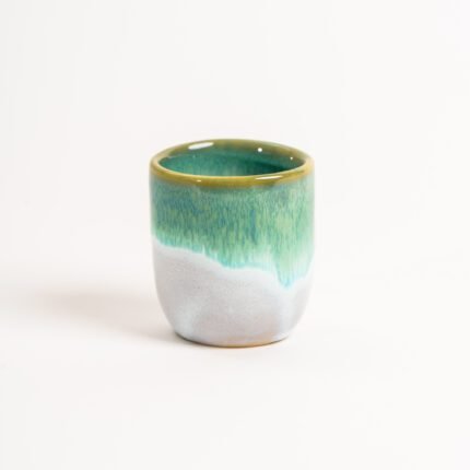 Tasse Expresso - Turquoise & blanc