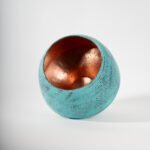 Suspension en Cuivre martelé - Bleu Bali - 25 cm – Image 2