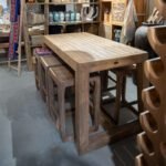 Table haute en Teck - 160 cm