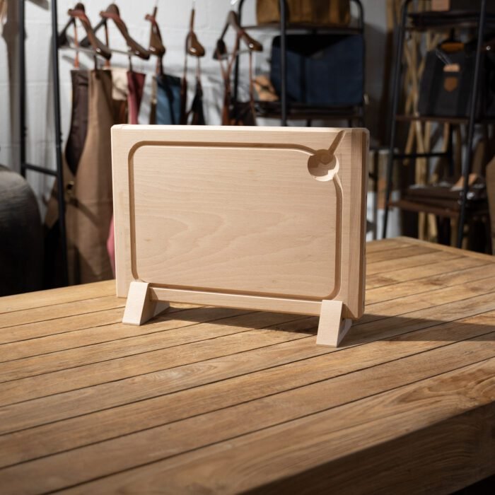 Planche à Découper Premium en Hêtre 40 × 28 cm – Épaisseur 38 mm (avec supports) – Image 2