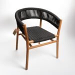Fauteuil en Teck et tressage corde