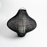 Suspension en rotin noir - 50 cm