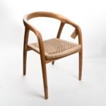 Fauteuil en Teck et assise Rotin - Acompte 50%