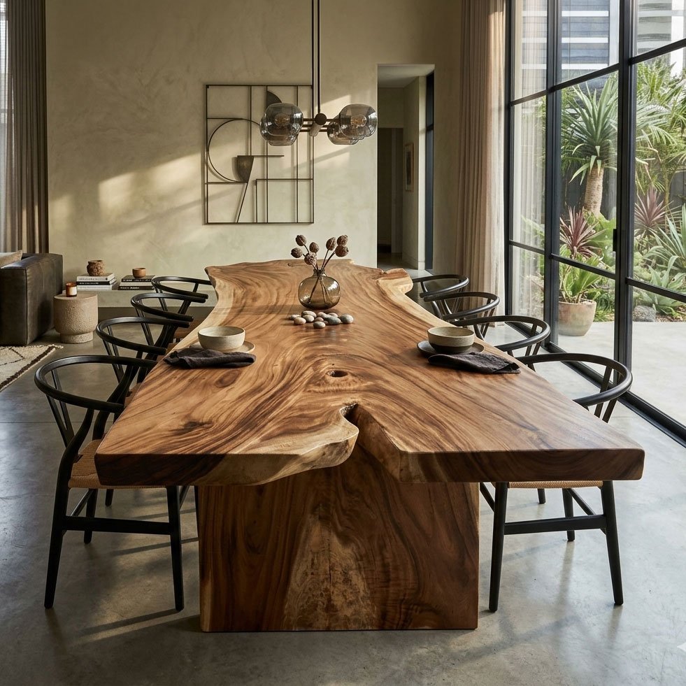 table-370-SUar Table en Bois de Suar Massif 370 cm – Bali – Image 1