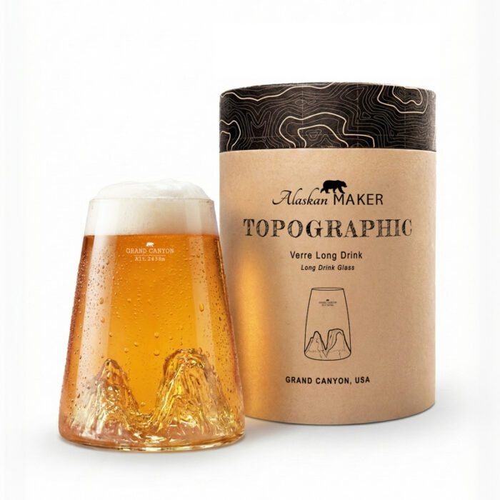 Verre Design Grand Canyon – 450 ml en Verre Soufflé Artisanal – Image 2