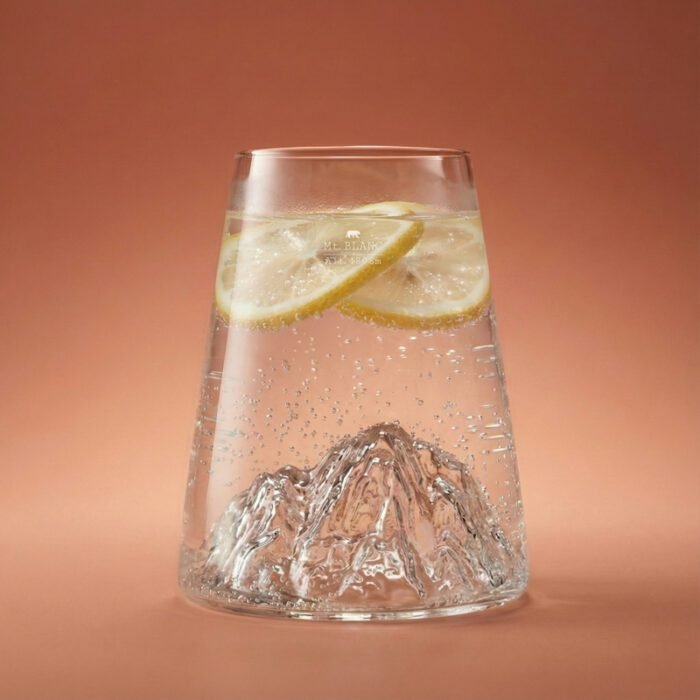 Verre Design Mont Blanc – 450 ml en Verre Soufflé Artisanal – Image 3