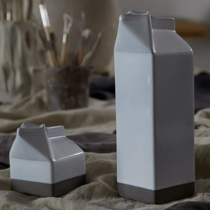 Carafe 0,8L “Brick” – Design Brique de Lait en Céramique – Image 3