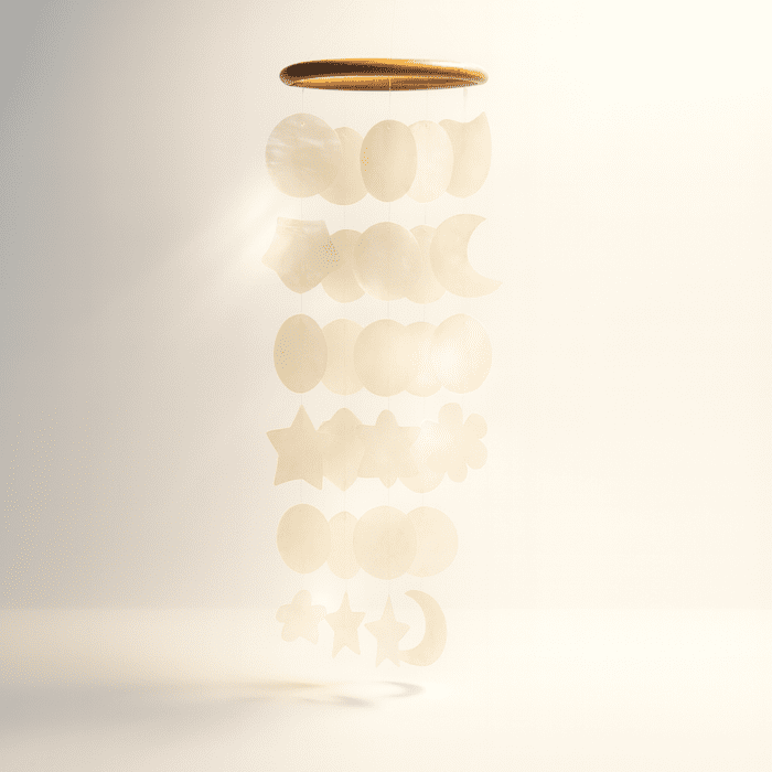 Carillon à vent en coquillages blancs motifs – Image 2