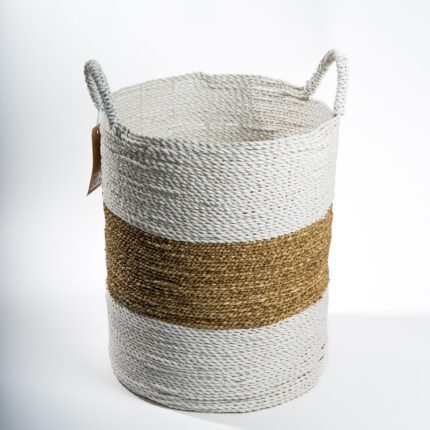 Panier en feuilles tressées - N°08